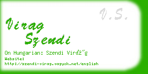 virag szendi business card